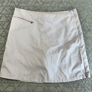 Patagonia‎ Womens 10 Golf Skirt Shorts Built In Pleated Tennis Beige
